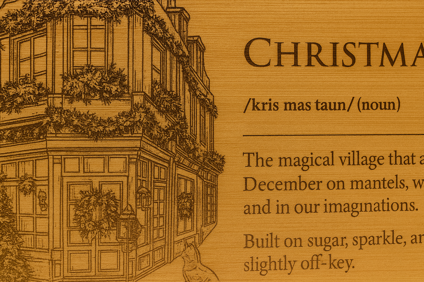 Christmas Tree – Engraved Bamboo Serving Board