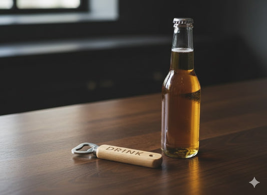 DRINK – Engraved Wooden Bottle Opener | Fun Bar Accessory & Gift