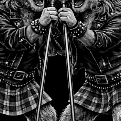 Rock Highland Cow Slate Coaster – Isla & Skye Backing Vocal Duo | Etched & Crafted